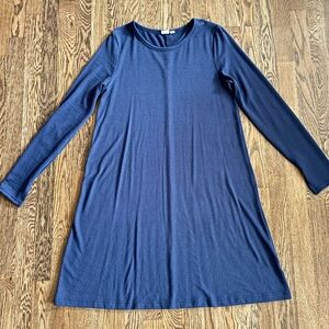 Gap Lightweight Long Sleeve Sweater Dress, Navy Blue